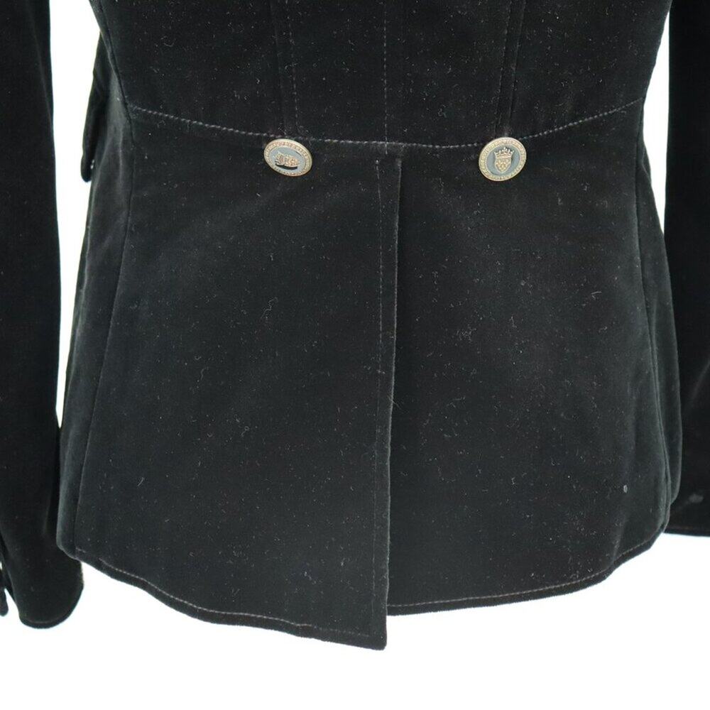 Academia Banana Republic Black Velvet Blazer with Gold Coat of Arms Buttons 4 - Picture 9 of 15